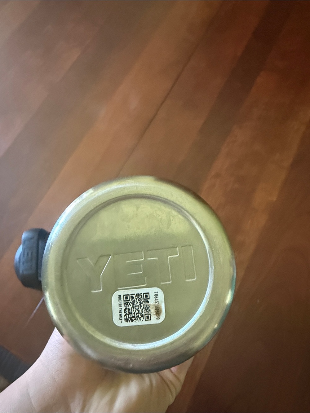 Yeti Lime Green Rambler Bottle with Black Cap - Picture 3 of 3